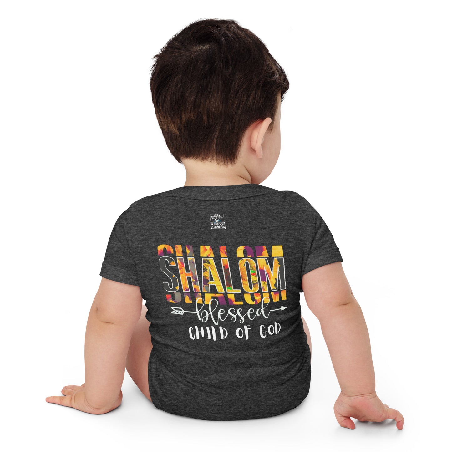 "Shalom" Baby short sleeve one piece