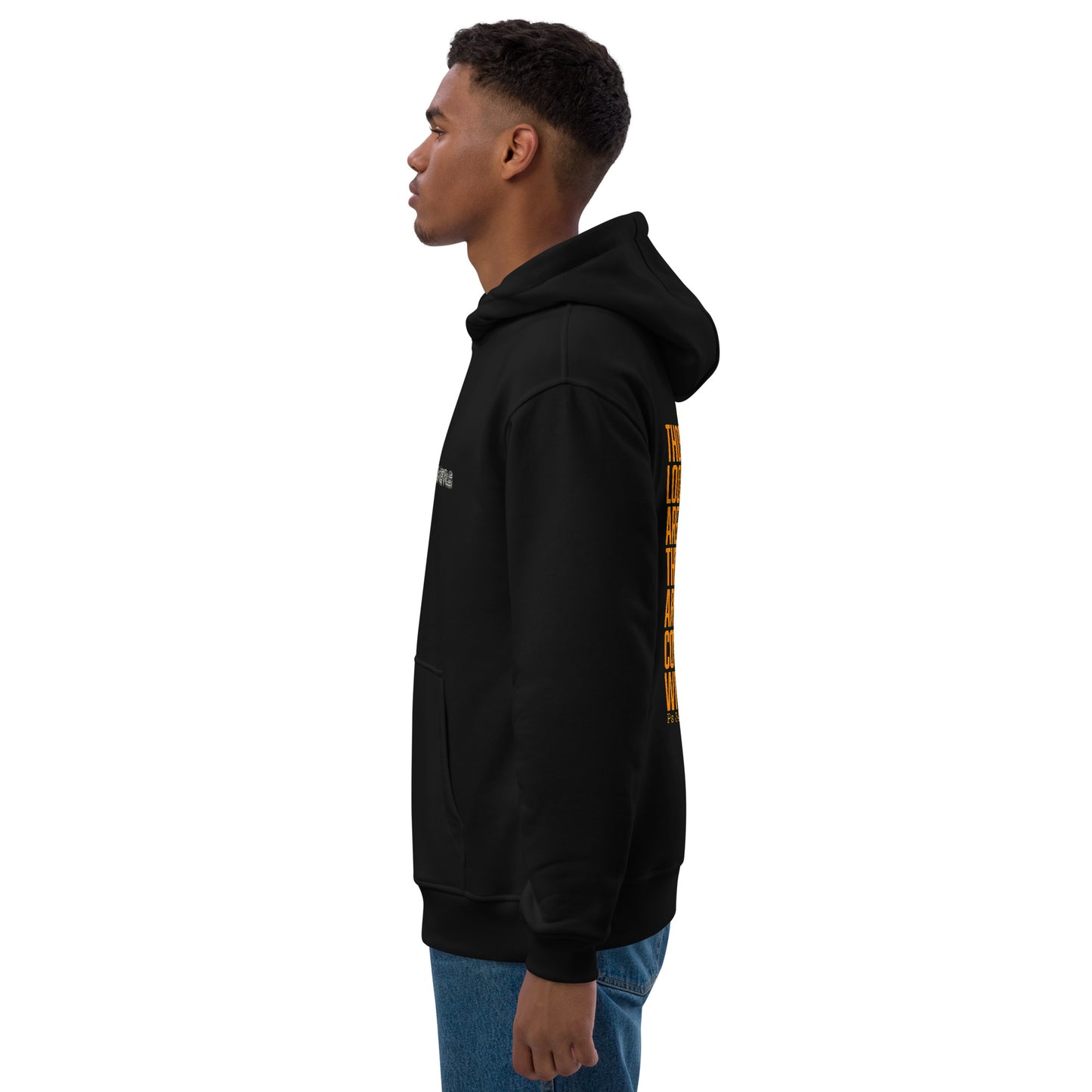 "Look to Him" premium eco Hoodie