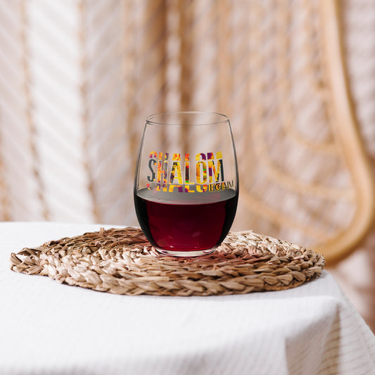 "Shalom L'Chaim" Wine Glass